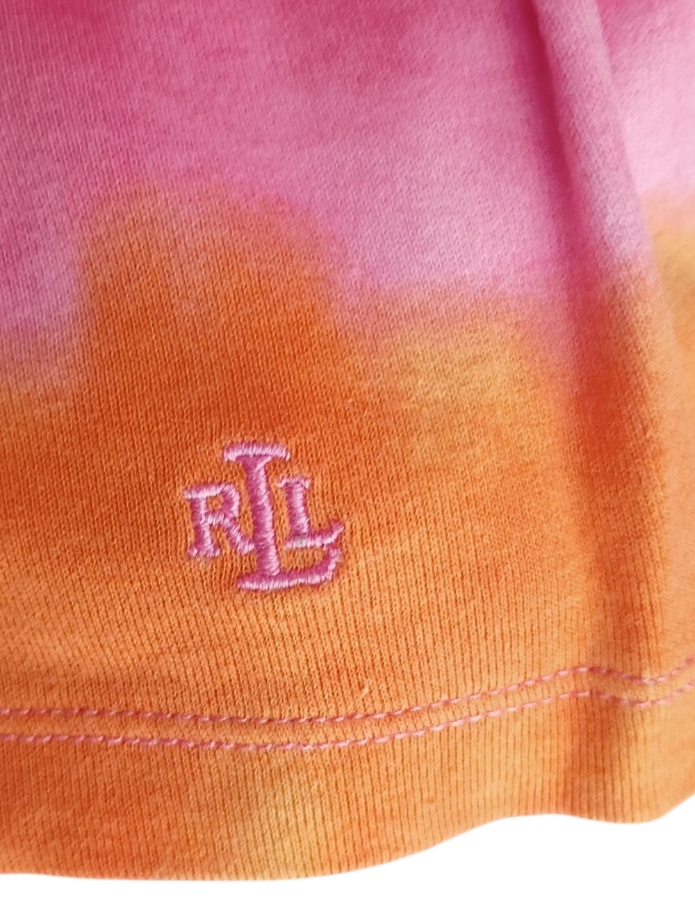 SOLD Lauren Ralph Lauren Pink And Orange Tye Dye Top Size Medium - Picture 3 of 6